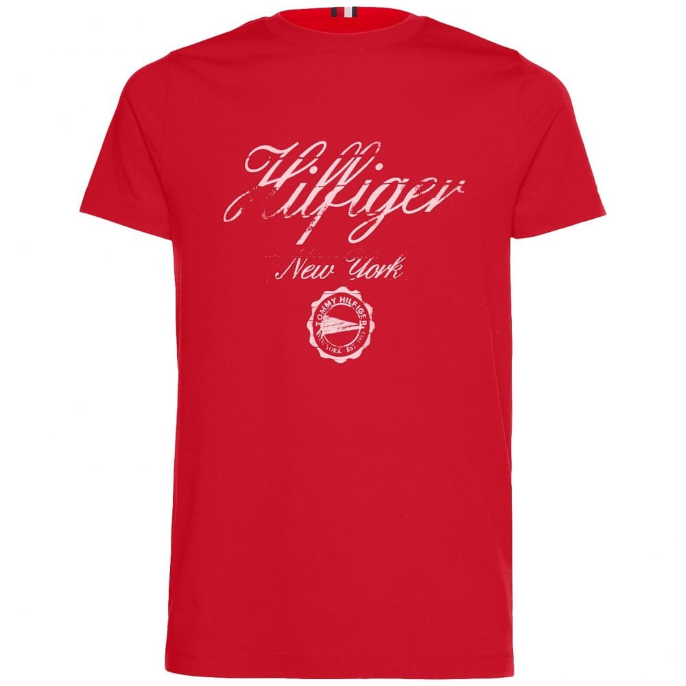 CAMISETA TOMMY HILFIGER SCRIPT PRINT_THMW0MW32326 - CAMISETA TOMMY